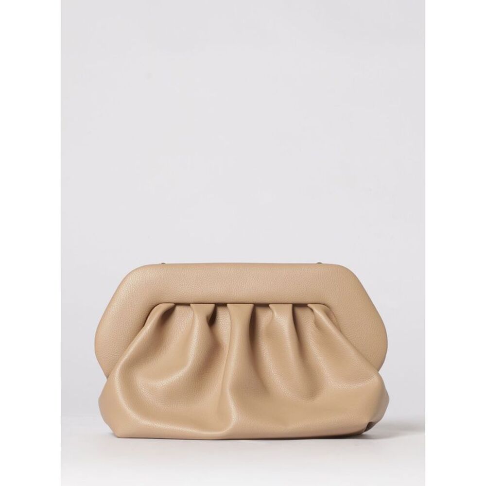 Themoire Women Draped Vegan Leather Bios Clutch Themoire